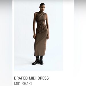 Zara One Shoulder Brown Dress